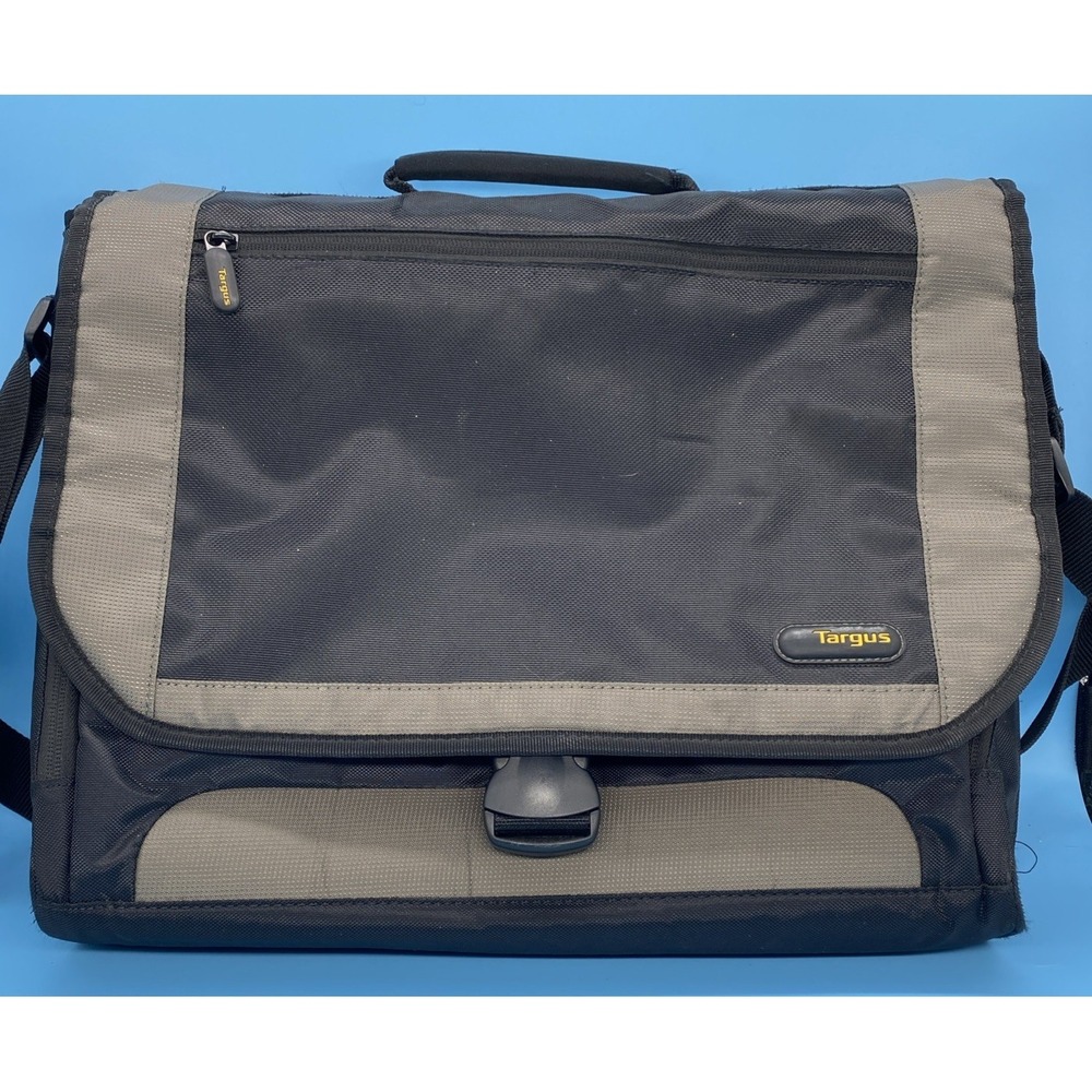 Targus Messenger Laptop‎ Bag 16" Computer Tablet Case Shoulder Strap Black Gray